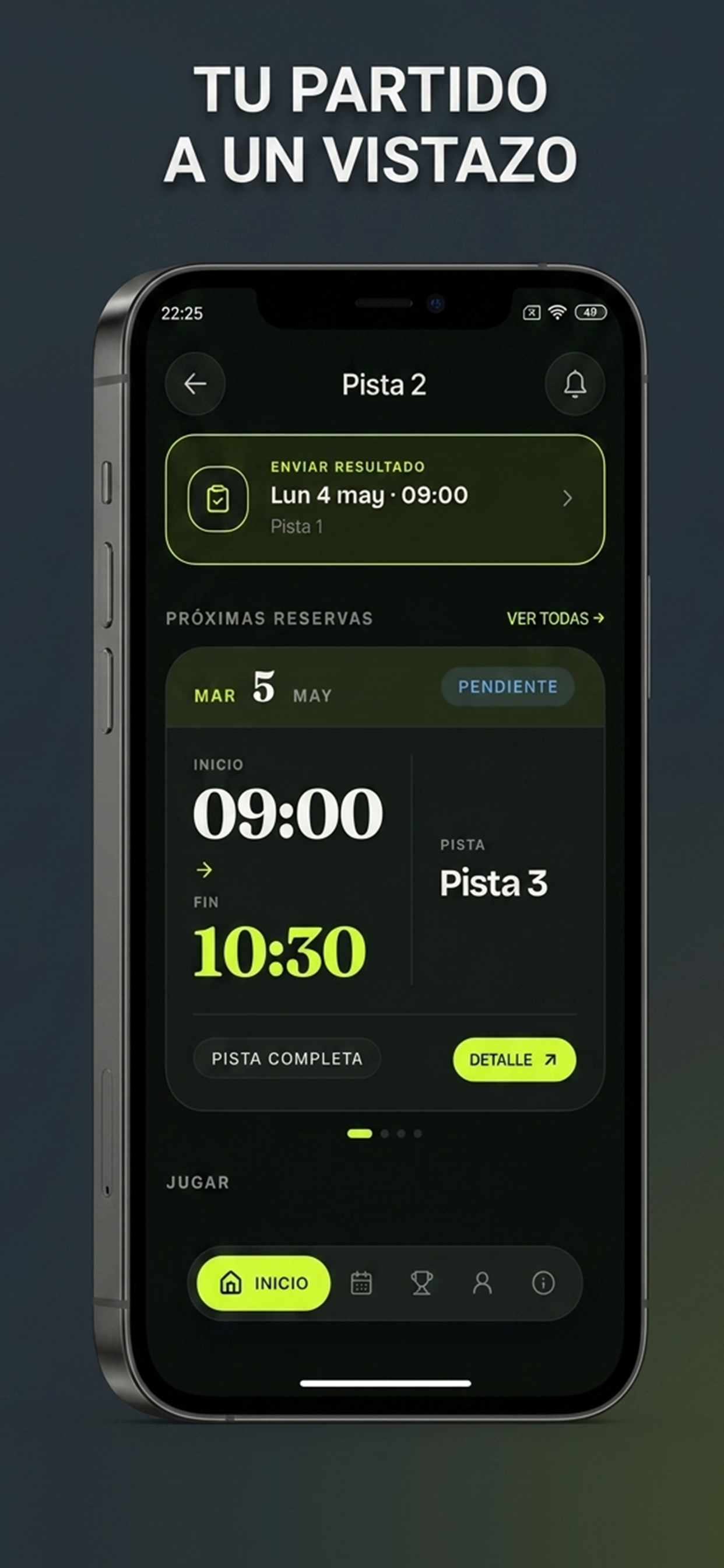 Consulta tus próximas reservas de un vistazo